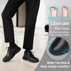 image:imageMens Orthopedic Wide Business Leather Dress Shoes  Arch Support Plantar Fasciitis Formal Wingtip Oxford  Comfortable Casual Orthotics Flat Feet Patent Tuxedo Sneakers for Foot and Heel Pain ReliefWk1black