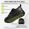 image:imageMens Orthopedic Wide Leather Dress Shoes Diabetic Arch Support Plantar Fasciitis Comfortable Casual Walking Shoes Orthotic Flat Feet Work Tennis Sneakers for Swollen Feet and Heel Pain ReliefK1black