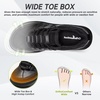 image:imageMens Orthopedic Wide Leather Dress Shoes Diabetic Arch Support Plantar Fasciitis Comfortable Casual Walking Shoes Orthotic Flat Feet Work Tennis Sneakers for Swollen Feet and Heel Pain ReliefK1black