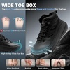 image:imageMens Orthopedic Wide Toe Box Tactical Boots Comfortable Plantar Fasciitis Arch Support Leather Military Combat Boots Long Standing Outdoor Hiking Non Slip Flat Feet Work Boots for Foot amp heel PainK1balck