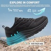 image:imageMens Orthopedic Wide Trail Running Shoes Comfortable Casual Arch Support Plantar Fasciitis Orthotic Trekking Walking Exercise Shoes Flat Feet Sport Training Sneakers for Foot and Heel Pain ReliefW1black