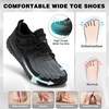image:imageMens Orthopedic Wide Trekking Hiking Shoes NonSlip Arch Support Plantar Fasciitis Diabetic Walking ShoesOrthotic Casual AllTerrainComfortable Trail Running Sneakers for Foot and Heel Pain ReliefK1black
