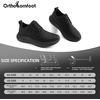 image:imageMens Orthopedic Wide Walking Dress Shoes  Arch Support Plantar Fasciitis Classic Formal Leather Oxford  Comfortable Casual Classic Flat Feet Orthotics Sneakers for Foot and Heel Pain ReliefWk1black