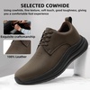 image:imageMens Orthopedic Wide Walking Dress Shoes  Arch Support Plantar Fasciitis Classic Formal Leather Oxford  Comfortable Casual Classic Flat Feet Orthotics Sneakers for Foot and Heel Pain ReliefWk2brown