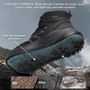 image:imageMens Orthopedic Wide Waterproof Hiking Boots Comfortable Plantar Fasciitis Work Walking Trail Running Trekking Boots Orthotic Non Slip Adventures Ankle Support Mid Shoes for Foot Pain ReliefK1black