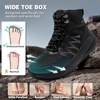 image:imageMens Orthopedic Wide Waterproof Hiking Boots Comfortable Plantar Fasciitis Work Walking Trail Running Trekking Boots Orthotic Non Slip Adventures Ankle Support Mid Shoes for Foot Pain ReliefK1black