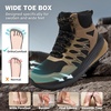 image:imageMens Orthopedic Wide Waterproof Hiking Boots Comfortable Plantar Fasciitis Work Walking Trail Running Trekking Boots Orthotic Non Slip Adventures Ankle Support Mid Shoes for Foot Pain ReliefK2khaki