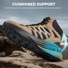 image:imageMens Orthopedic Wide Waterproof Hiking Boots Comfortable Plantar Fasciitis Work Walking Trail Running Trekking Boots Orthotic Non Slip Adventures Ankle Support Mid Shoes for Foot Pain ReliefK2khaki