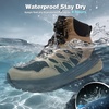 image:imageMens Orthopedic Wide Waterproof Hiking Boots Comfortable Plantar Fasciitis Work Walking Trail Running Trekking Boots Orthotic Non Slip Adventures Ankle Support Mid Shoes for Foot Pain ReliefK2khaki