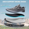 image:imageMens Wide Orthopedic Plantar Fasciitis High Arch Support Shoes  Comfortable Trail Running Shoes for Walking amp Hiking Orthotic Tennis Sneakers Relief Flat Feet Feet PainW2grey
