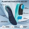 image:imageOrthoComfoot Insoles for Flat Feet MenampWomen  Arch Support Inserts for Plantar Fasciitis Relief 240 lb Heavy Duty Comfortable Orthotic Insole for Standing AllDay Size 9 Men11 WomenW1dark Blue