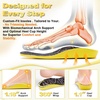 image:imageOrthoComfoot Kids Orthopedic Comfort Childrens Insoles  Flat Feet Gel Inserts for Plantar Fasciitis Relief Athletic Orthotic High Arch Support Insoles No TrimmingSize 13 Little KidW1black
