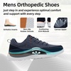 image:imageOrthoComfoot Mens Orthopedic Arch Support Walking Shoes Comfortable Cushioned Plantar Fasciitis Relief Shoes Breathable Orthotic Fashion Sneakers for Foot and Heel PainW3denim