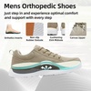 image:imageOrthoComfoot Mens Orthopedic Arch Support Walking Shoes Comfortable Cushioned Plantar Fasciitis Relief Shoes Breathable Orthotic Fashion Sneakers for Foot and Heel PainW2khaki
