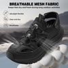 image:imageOrthoComfoot Mens Orthopedic Close Toes Hiking Sandals Plantar Fasciitis Arch Support Adjustable Hook Loop Strap Athletic Sandals Comfortable Casual Camping Water Summer Walking ShoesW1black