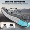 image:imageOrthoComfoot Mens Orthopedic Close Toes Hiking Sandals Plantar Fasciitis Arch Support Adjustable Hook Loop Strap Athletic Sandals Comfortable Casual Camping Water Summer Walking ShoesW2grey