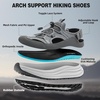 image:imageOrthoComfoot Mens Orthopedic Close Toes Hiking Sandals Plantar Fasciitis Arch Support Adjustable Hook Loop Strap Athletic Sandals Comfortable Casual Camping Water Summer Walking ShoesW2grey
