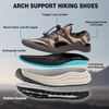 image:imageOrthoComfoot Mens Orthopedic Close Toes Hiking Sandals Plantar Fasciitis Arch Support Adjustable Hook Loop Strap Athletic Sandals Comfortable Casual Camping Water Summer Walking ShoesW3brown