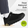 image:imageOrthoComfoot Mens Orthopedic Comfortable Diabetic Wide Shoes Wide Toe Box Arch Support Plantar Fasciitis Sports SneakersFashion Casual Hammer Toes Shoes for Foot and Heel Pain ReliefK1black