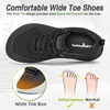 image:imageOrthoComfoot Mens Orthopedic Comfortable Diabetic Wide Shoes Wide Toe Box Arch Support Plantar Fasciitis Sports SneakersFashion Casual Hammer Toes Shoes for Foot and Heel Pain ReliefK1black