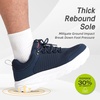 image:imageOrthoComfoot Mens Orthopedic Comfortable Diabetic Wide Shoes Wide Toe Box Arch Support Plantar Fasciitis Sports SneakersFashion Casual Hammer Toes Shoes for Foot and Heel Pain ReliefK2dark Blue