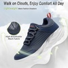 image:imageOrthoComfoot Mens Orthopedic Comfortable Diabetic Wide Shoes Wide Toe Box Arch Support Plantar Fasciitis Sports SneakersFashion Casual Hammer Toes Shoes for Foot and Heel Pain ReliefK2dark Blue