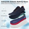 image:imageOrthoComfoot Mens Orthopedic Diabetic Comfortable Wide Walking Shoes  Plantar Fasciitis Fashion Sneakers with Arch Support for Swollen Casual Hammer Toes Shoes for Foot Pain ReliefK4indigo