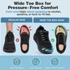 image:imageOrthoComfoot Mens Orthopedic Diabetic Comfortable Wide Walking Shoes  Plantar Fasciitis Fashion Sneakers with Arch Support for Swollen Casual Hammer Toes Shoes for Foot Pain ReliefK1black