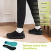 image:imageOrthoComfoot Mens Orthopedic Diabetic Extra Wide Walking Shoes Adjustable Arch Support Plantar Fasciitis SlipOn for Swollen Feet Comfortable Orthotic Easy Top Loafers for Foot and Heel PainK1black
