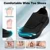 image:imageOrthoComfoot Mens Orthopedic Diabetic Extra Wide Walking Shoes Adjustable Arch Support Slip Ons Loafers for Swollen Feet Orthotic Plantar Fasciitis House Shoes for Foot amp Heel Pain ReliefK1black