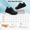 image:imageOrthoComfoot Mens Orthopedic Diabetic Extra Wide Walking Shoes Adjustable Arch Support Slip Ons Loafers for Swollen Feet Orthotic Plantar Fasciitis House Shoes for Foot amp Heel Pain ReliefK1black1