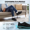 image:imageOrthoComfoot Mens Orthopedic Diabetic Extra Wide Walking Shoes Adjustable Arch Support Slip Ons Loafers for Swollen Feet Orthotic Plantar Fasciitis House Shoes for Foot amp Heel Pain ReliefK1black