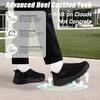 image:imageOrthoComfoot Mens Orthopedic Diabetic Extra Wide Walking Shoes Comfortable Adjustable Easy Top Arch Support Slip On for Swollen Feet Casual Orthotic Plantar Fasciitis Shoes for Foot and Heel PainK1black