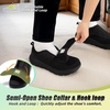 image:imageOrthoComfoot Mens Orthopedic Diabetic Extra Wide Walking Shoes Comfortable Adjustable Easy Top Arch Support Slip On for Swollen Feet Casual Orthotic Plantar Fasciitis Shoes for Foot and Heel PainK1black