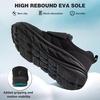 image:imageOrthoComfoot Mens Orthopedic Diabetic Walking Shoes Wide Toe Box Comfortable Arch Support for Plantar Fasciitis Adjustable Casual Hammer Toes Loafers for Swollen Feet amp Foot Heel Pain ReliefK1black