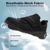 image:imageOrthoComfoot Mens Orthopedic Diabetic Walking Shoes Wide Toe Box Comfortable Arch Support for Plantar Fasciitis Adjustable Casual Hammer Toes Loafers for Swollen Feet amp Foot Heel Pain ReliefK1black