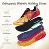 image:imageOrthoComfoot Mens Orthopedic Diabetic Wide Running Shoes Comfortable Arch Support Sneakers for Plantar Fasciitis Foot amp Heel Pain Relief  Casual Work Walking ShoesK4orange