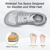 image:imageOrthoComfoot Mens Orthopedic Diabetic Wide Running Shoes Comfortable Arch Support Sneakers for Plantar Fasciitis Foot amp Heel Pain Relief  Casual Work Walking ShoesK2gray