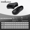image:imageOrthoComfoot Mens Orthopedic Diabetic Wide Slippers Comfortable Plantar Fasciitis Arch Support Leather Oxfords Flat Feet Neuropathy Casual House Slip On Loafers for Foot amp Heel Pain ReliefKblack1
