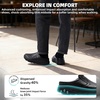 image:imageOrthoComfoot Mens Orthopedic Diabetic Wide Slippers Comfortable Plantar Fasciitis Arch Support Leather Oxfords Flat Feet Neuropathy Casual House Slip On Loafers for Foot amp Heel Pain ReliefKblack1