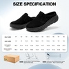 image:imageOrthoComfoot Mens Orthopedic Diabetic Wide Slippers Comfortable Plantar Fasciitis Arch Support Leather Oxfords Flat Feet Neuropathy Casual House Slip On Loafers for Foot amp Heel Pain ReliefKblack