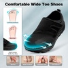 image:imageOrthoComfoot Mens Orthopedic Diabetic Wide Toe Box Shoes Adjustable Arch Support Plantar Fasciitis SlipOn Loafers Comfortable Walking Houes Shoes for Swollen Feet amp Heel Pain ReliefK1black