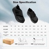 image:imageOrthoComfoot Mens Orthopedic Diabetic Wide Toe Box Shoes Adjustable Arch Support Plantar Fasciitis SlipOn Loafers Comfortable Walking Houes Shoes for Swollen Feet amp Heel Pain ReliefK1black