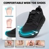 image:imageOrthoComfoot Mens Orthopedic Diabetic Wide Walking Shoes Comfortable Arch Support Plantar Fasciitis Fashion Sneakers Casual Hammer Toes Swollen Tennis Sports Shoes for Heel and Foot Pain ReliefK1black