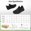 image:imageOrthoComfoot Mens Orthopedic Diabetic Wide Walking Shoes Comfortable Arch Support Plantar Fasciitis Heel Spur Laofers Casual House Hammer Toes Swollen Slip On Loafers for Foot and Heel Pain ReliefK1black