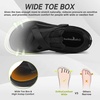 image:imageOrthoComfoot Mens Orthopedic Diabetic Wide Walking Shoes Comfortable Arch Support Plantar Fasciitis Heel Spur Laofers Casual House Hammer Toes Swollen Slip On Loafers for Foot and Heel Pain ReliefK1black