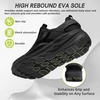 image:imageOrthoComfoot Mens Orthopedic Diabetic Wide Walking Shoes Comfortable Arch Support Plantar Fasciitis Heel Spur Laofers Casual House Hammer Toes Swollen Slip On Loafers for Foot and Heel Pain ReliefK1black