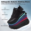 image:imageOrthoComfoot Mens Orthopedic Diabetic Wide Walking Shoes Comfortable Arch Support Plantar Fasciitis Heel Spur Sport Shoes Orthotics Casual Fashion Sneakers for Foot and Heel Pain ReliefK1black