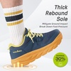 image:imageOrthoComfoot Mens Orthopedic Diabetic Wide Walking Shoes Comfortable Arch Support Plantar Fasciitis Sports Running Sneakers Casual Swollen Bunion Work Tennis Shoes for Foot and Heel Pain ReliefK3dark Blue