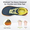 image:imageOrthoComfoot Mens Orthopedic Diabetic Wide Walking Shoes Comfortable Arch Support Plantar Fasciitis Sports Running Sneakers Casual Swollen Bunion Work Tennis Shoes for Foot and Heel Pain ReliefK3dark Blue